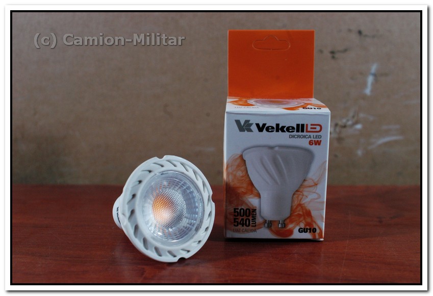 VK11021 Dicroica Blanca LED 6W GU10 540 Lumens 3000K (Cálido)