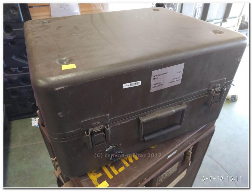 Caja Zero militar de aluminio, resistente y con valvula 56x45x30